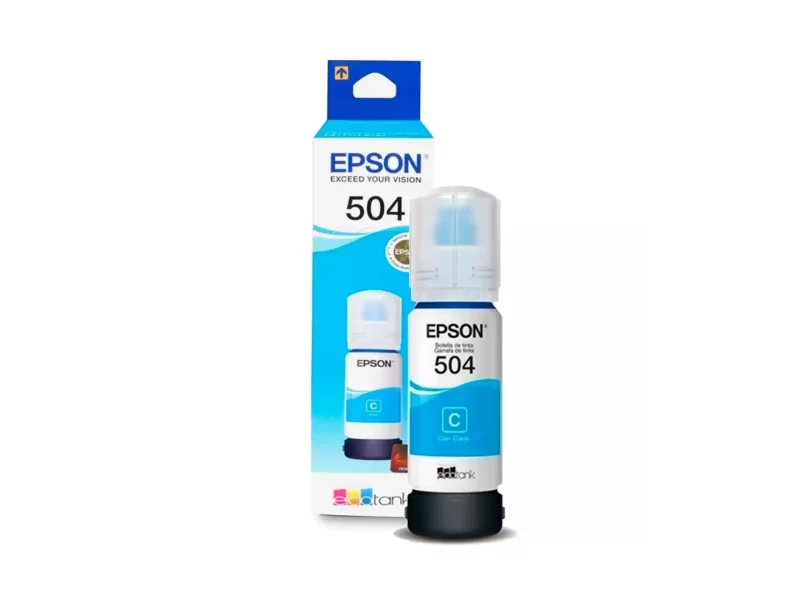 EPSON T504 Botella tinta cian