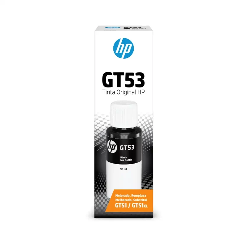 Botella de tinta original HP GT53 de 90 ml, negro