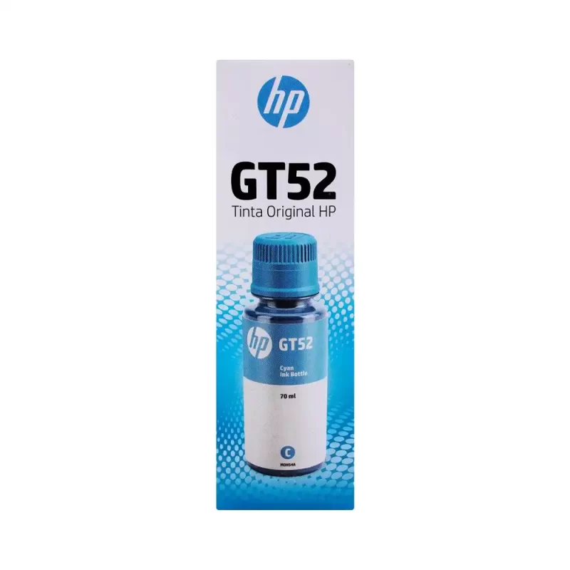 Botella de tinta original cian HP GT52