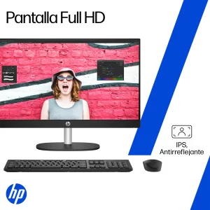 HP 24-cr0233la - AMD Ryzen 3, 8GB, 512GB SSD, Pantalla 23.8" FHD, Windows 11 Home