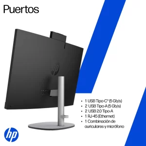 HP 24-cr0233la - AMD Ryzen 3, 8GB, 512GB SSD, Pantalla 23.8" FHD, Windows 11 Home