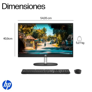 HP 24-cr0233la - AMD Ryzen 3, 8GB, 512GB SSD, Pantalla 23.8" FHD, Windows 11 Home